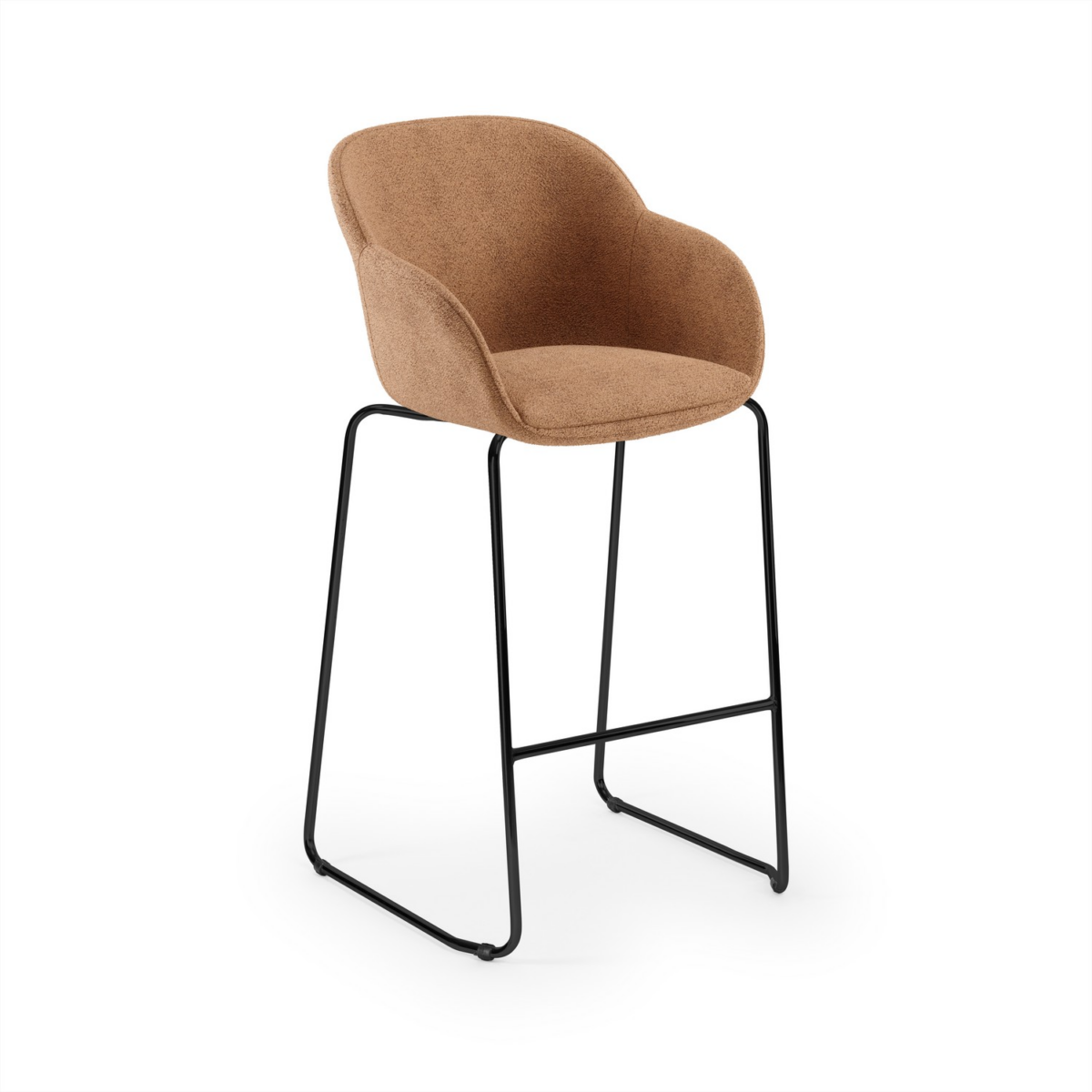 Shell-M Bar Armchair με Ύφασμα - Σκαμπό Πολυθρόνα - Image 7