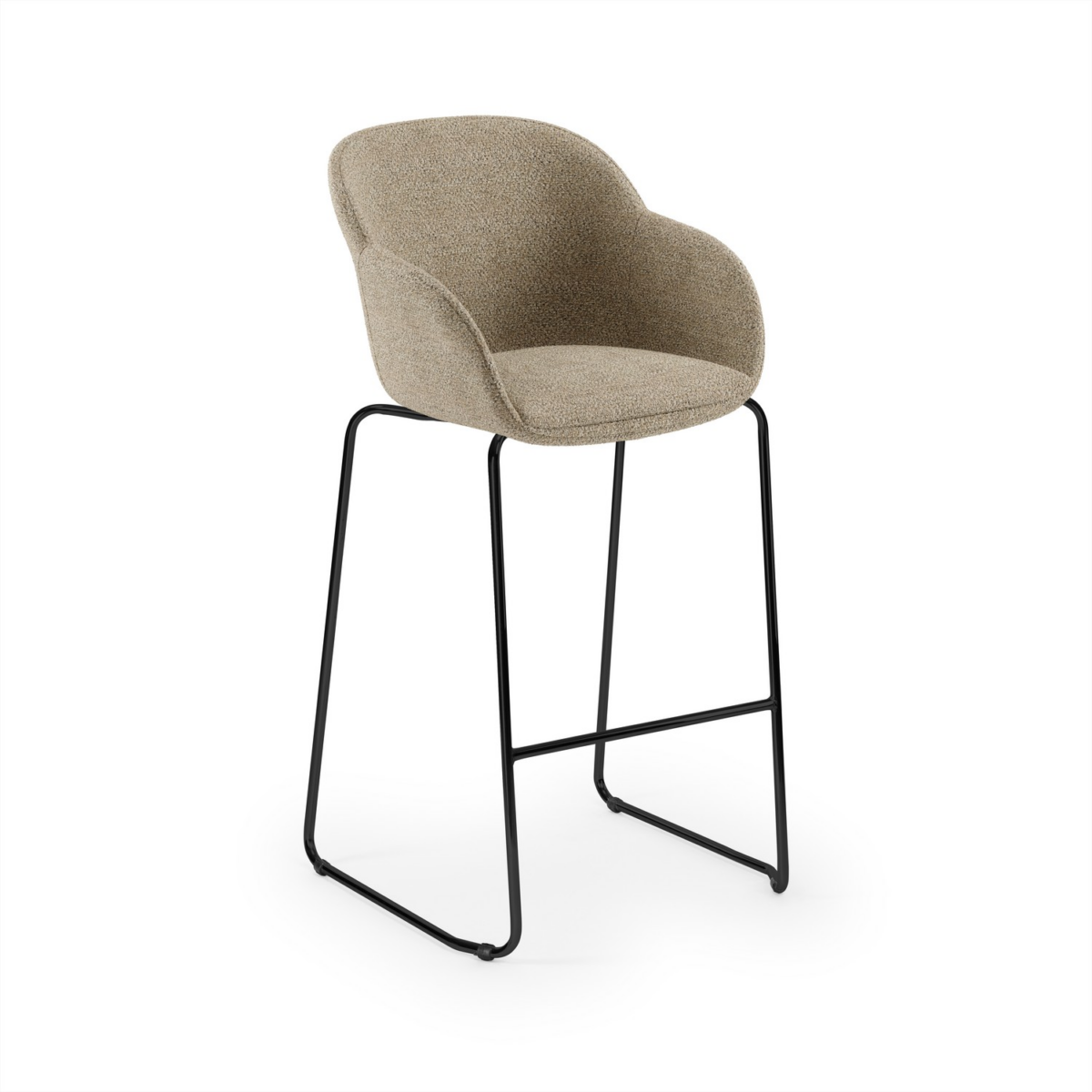 Shell-M Bar Armchair με Ύφασμα - Σκαμπό Πολυθρόνα - Image 8