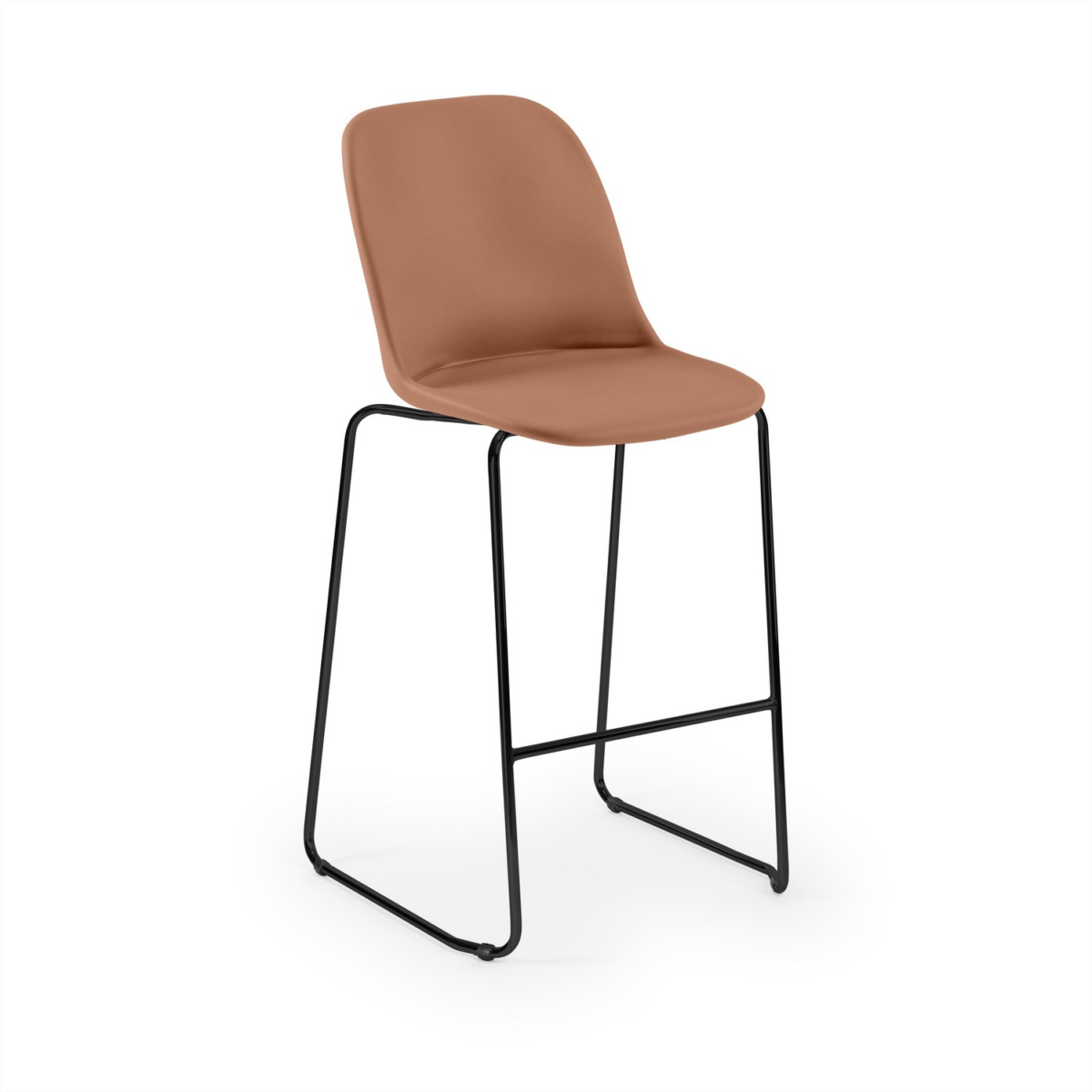 Shell-M Bar Stool με Ύφασμα - Σκαμπό - Image 2