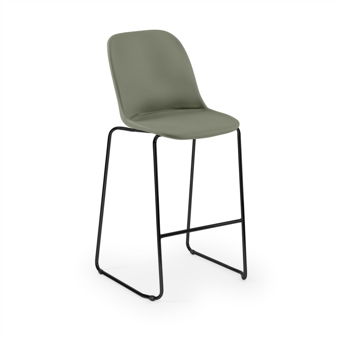 Shell-M Bar Stool με Ύφασμα - Σκαμπό - Image 3