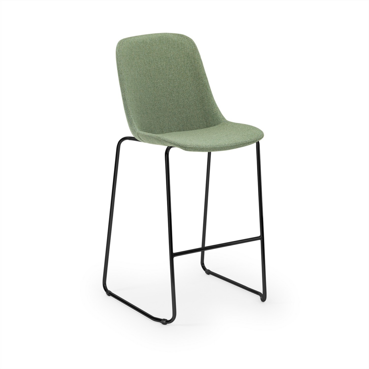 Shell-M Bar Stool με Ύφασμα - Σκαμπό - Image 5