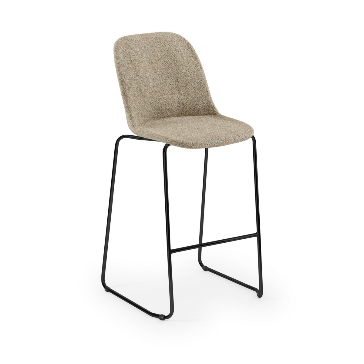 Shell-M Bar Stool με Ύφασμα - Σκαμπό - Image 8