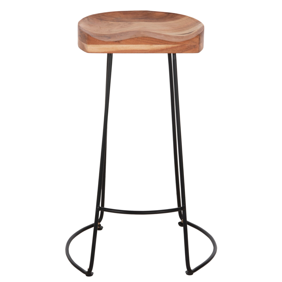 ΣΚΑΜΠΟ BAR ELEANOR HM8363.11 ΜΑΣΙΦ ΞΥΛΟ ΑΚΑΚΙΑΣ-ΜΕΤΑΛΛΟ 50x43x78Υεκ. - Image 3