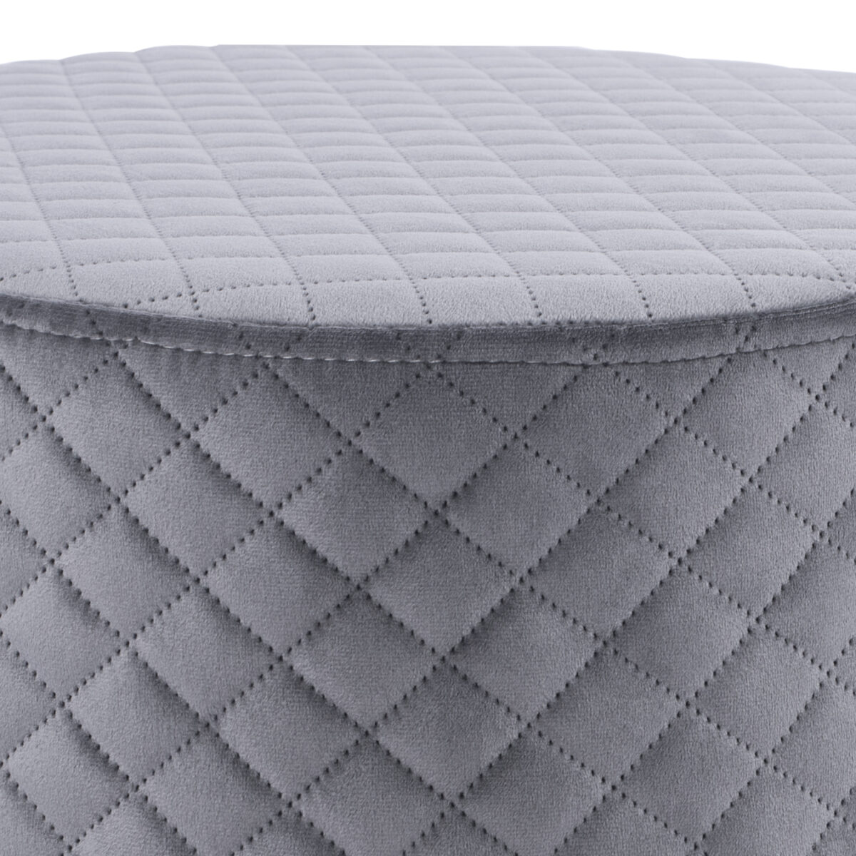 ΣΚΑΜΠΟ SINTA HM8638.01 ΑΠΟ ΓΚΡΙ ΒΕΛΟΥΔΟ ΜΕ ΑΣΗΜΙ ΒΑΣΗ 42x42x38Υ εκ. - Image 6