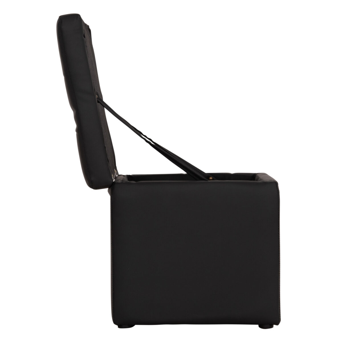 ΣΚΑΜΠΩ ΜΕ ΑΠΟΘΗΚΕΥΤΙΚΟ ΧΩΡΟ PU ΜΑΥΡΟ CUBE HM224.01 38x38x36.5Υεκ. - Image 4