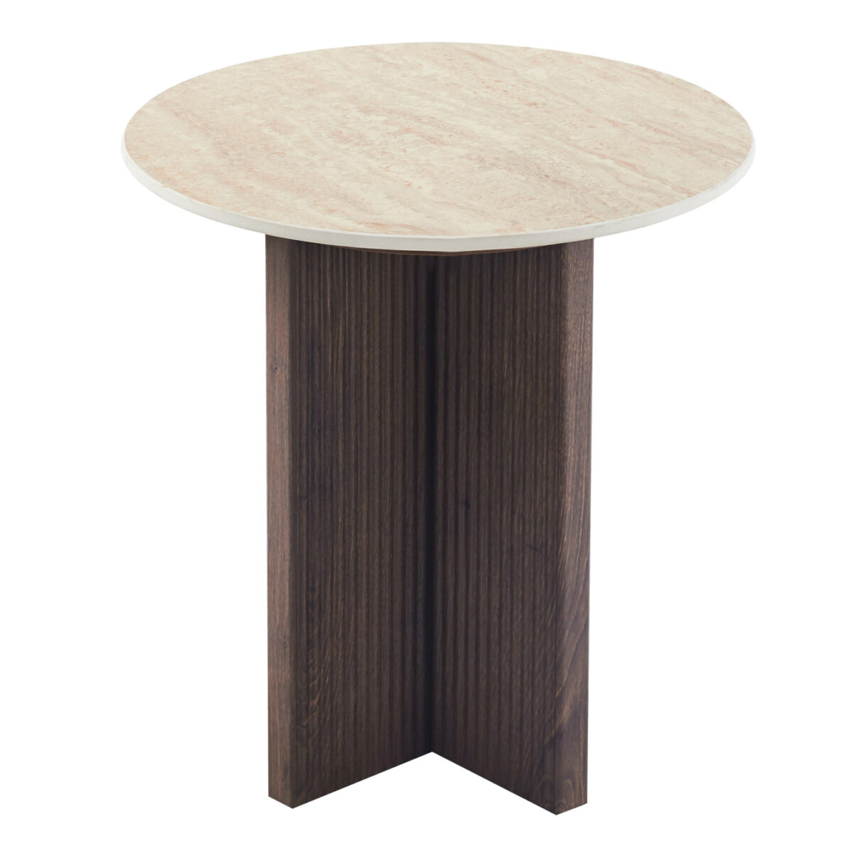 trapezi-boithitiko-fb918330-keramiko-top-1 ΤΡΑΠΕΖΙ ΒΟΗΘΗΤΙΚΟ SKY HM18330 ΚΕΡΑΜΙΚΟ TOP ΟΨΗ ΤΡΑΒΕΡΤΙΝΑΣ-MDF ΒΑΣΗ ΚΑΦΕ Φ45x50Υεκ. - Image 2