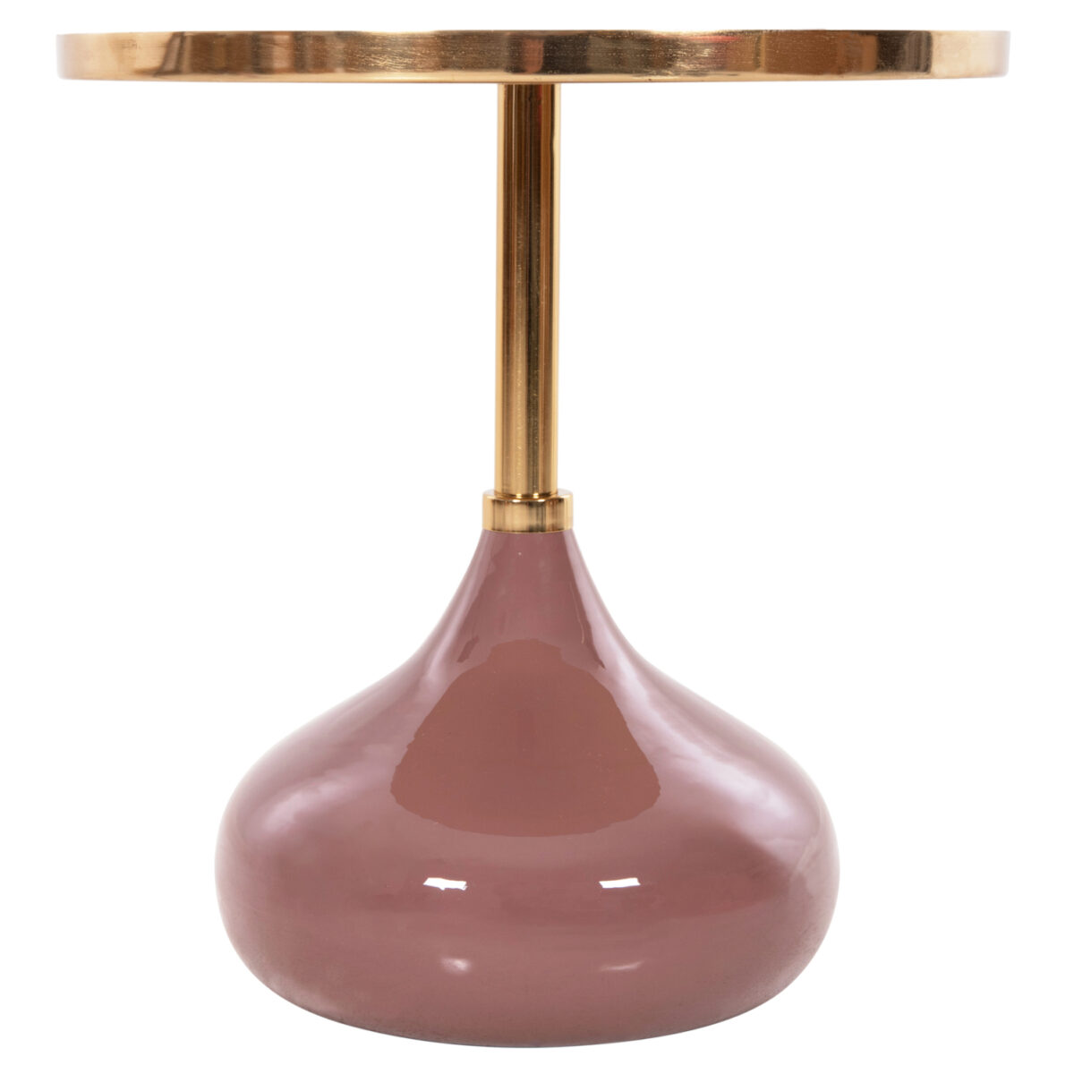 ΤΡΑΠΕΖΙ ΒΟΗΘΗΤΙΚΟ ΣΤΡΟΓΓΥΛΟ UTRI HM4241.06 ΜΕΤΑΛΛΟ ΣΕ ΣΟΜΟΝ-ΜΠΕΖ Φ46x46,5Υεκ. - Image 3