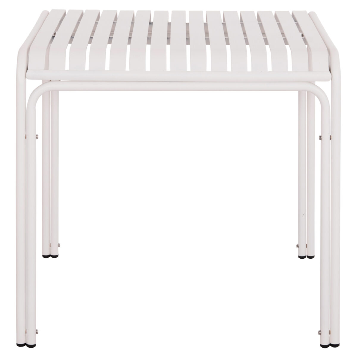 trapezi-tetragono-aloyminioy-fb9633802-l-2 ΤΡΑΠΕΖΙ ΤΕΤΡΑΓΩΝΟ ΑΛΟΥΜΙΝΙΟΥ RACHEL HM6338.02 ΛΕΥΚΟ 80x80x75Υεκ. - Image 3