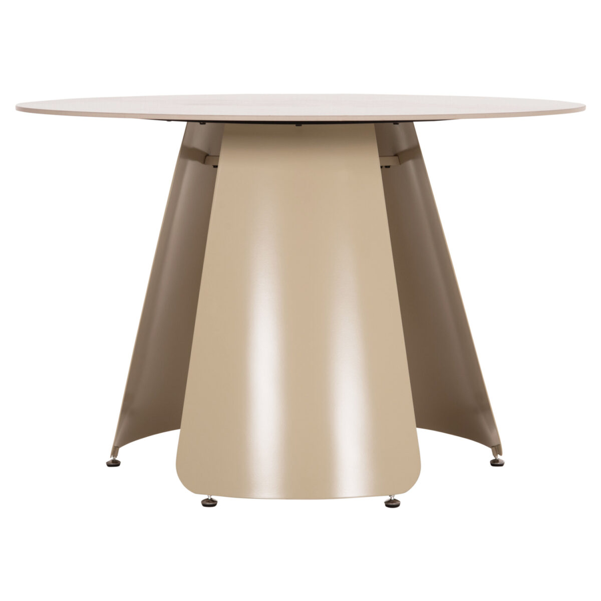 trapezi-trapezarias-stroggylo-fb918326-k-2 ΤΡΑΠΕΖΙ ΤΡΑΠΕΖΑΡΙΑΣ ΣΤΡΟΓΓΥΛΟ SEDAR HM18326 ΚΕΡΑΜΙΚΟ TOP--ΚΡΕΜ ΜΕΤΑΛ.ΠΟΔΙΑ Φ120x78Υ - Image 3