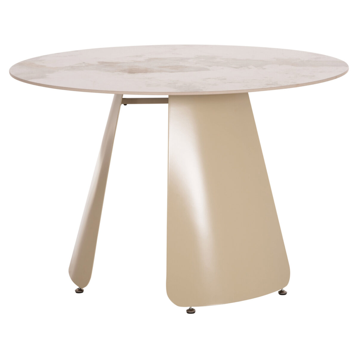 trapezi-trapezarias-stroggylo-fb918326-k-3 ΤΡΑΠΕΖΙ ΤΡΑΠΕΖΑΡΙΑΣ ΣΤΡΟΓΓΥΛΟ SEDAR HM18326 ΚΕΡΑΜΙΚΟ TOP--ΚΡΕΜ ΜΕΤΑΛ.ΠΟΔΙΑ Φ120x78Υ - Image 4