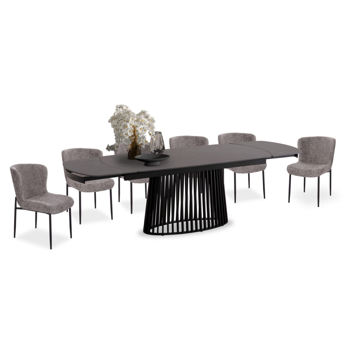 ΣΕΤ ΤΡΑΠΕΖΑΡΙΑΣ 7ΤΜΧ MEMNON SM21243 ΚΕΡΑΜΙΚΟ TOP--ΓΚΡΙ ΥΦΑΣΜΑ