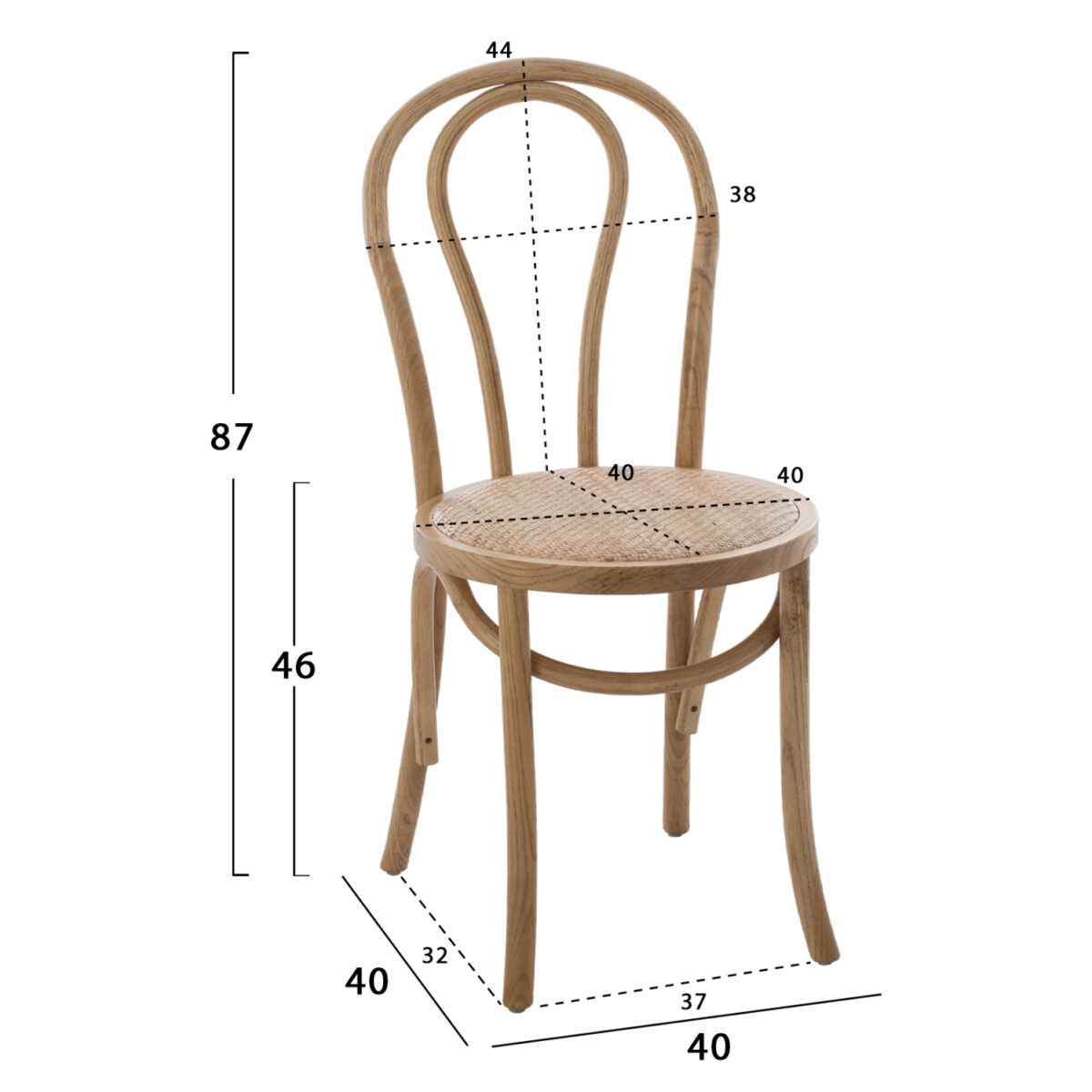 ΞΥΛΙΝΗ ΚΑΡΕΚΛΑ MONTREAL ΤΥΠΟΥ ΒΙΕΝΝΗΣ HM8914.05 ΑΠΟ ΞΥΛΟ ΟΞΙΑΣ ΣΕ ΧΡΩΜΑ DARK HONEY - Image 2