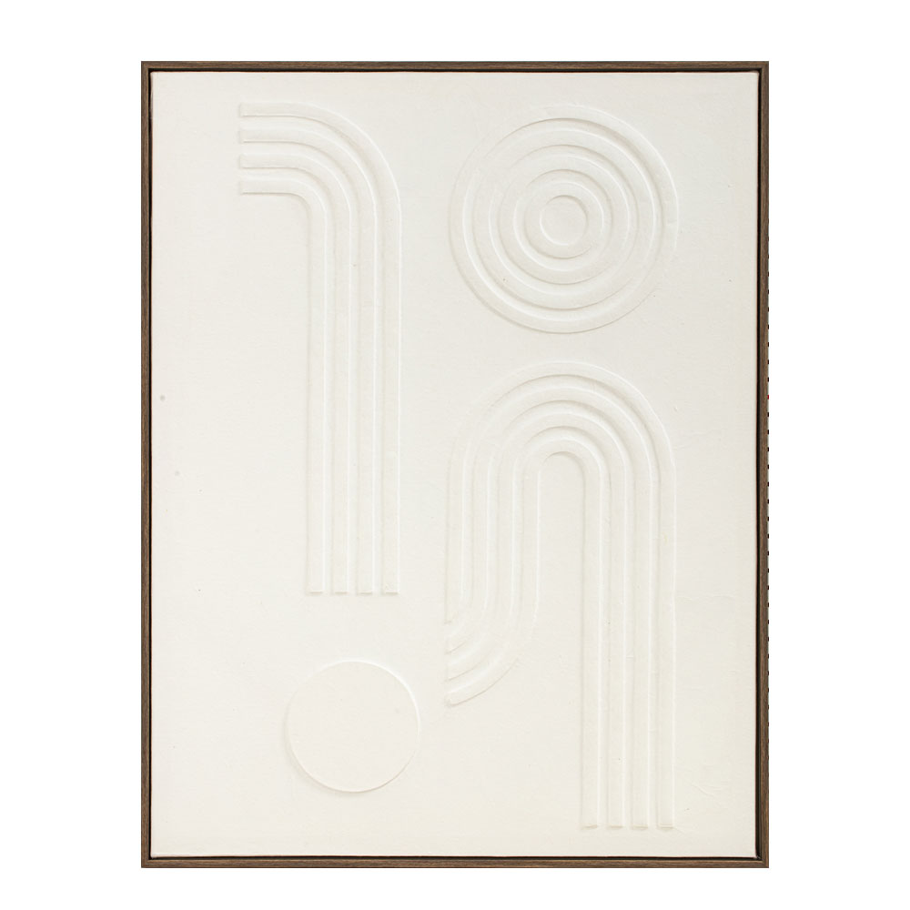 CURVA 1 ΠΙΝΑΚΑΣ ΔΙΑΚΟΣΜΗΤΙΚΟΣ ΜΕ ΚΟΡΝΙΖΑ 70x90x3.8cm ΚΑΜΒΑΣ BEIGE BEIGE ΞΥΛΟ ΦΥΣΙΚΟ