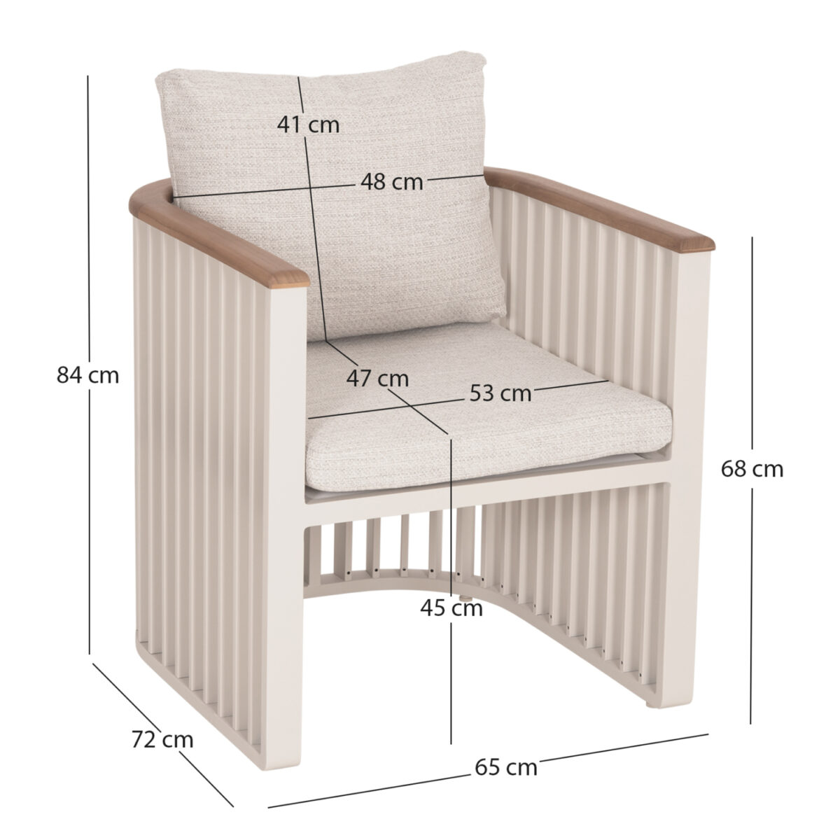 ΠΟΛΥΘΡΟΝΑ ΑΛΟΥΜΙΝΙΟΥ ΣΕΙΡΑ ETERNITY SM6174.01 IVORY ΧΡΩΜΑ-ΜΠΕΖ ΜΑΞΙΛΑΡΙΑ 65x72x84Υ - Image 2