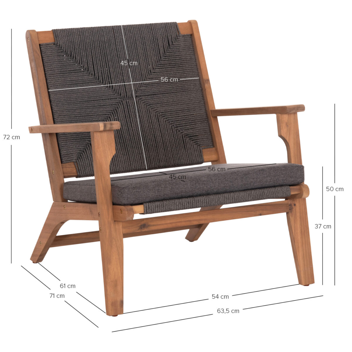 ΠΟΛΥΘΡΟΝΑ FORTUNA SM6246.02 ΞΥΛΟ ΑΚΑΚΙΑΣ-ΓΚΡΙ ΣΧΟΙΝΙ & ΜΑΞΙΛΑΡΙ 64x78,5x79Υεκ. - Image 2