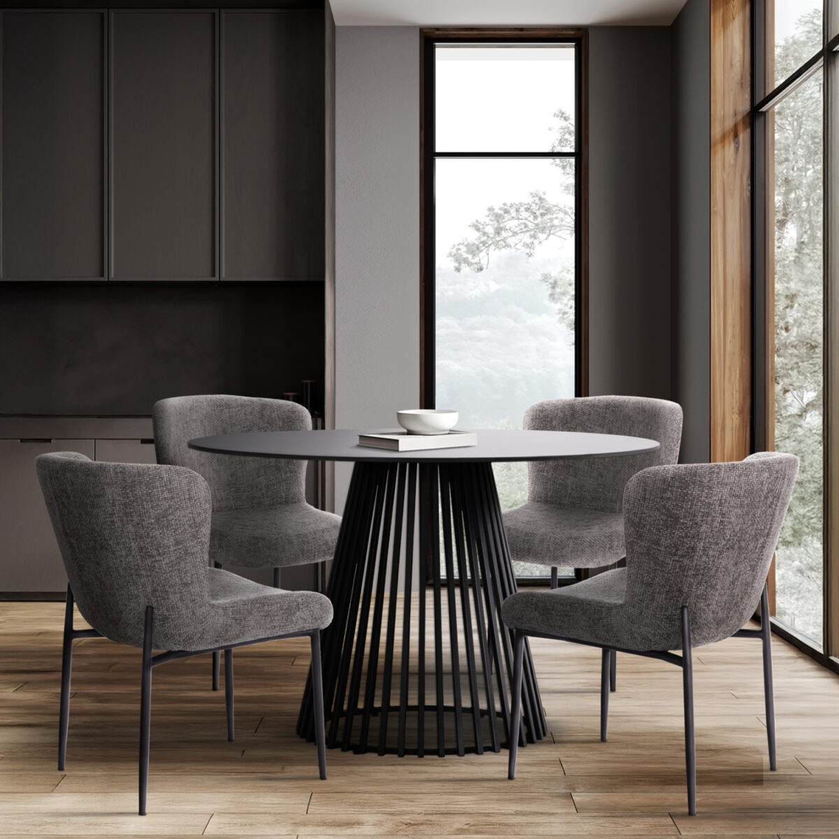 ΣΕΤ ΤΡΑΠΕΖΑΡΙΑΣ 5ΤΜΧ MEMNON SM21242 ΚΕΡΑΜΙΚΟ TOP-- ΣΤΡΟΓΓΥΛΟ--ΓΚΡΙ - Image 2