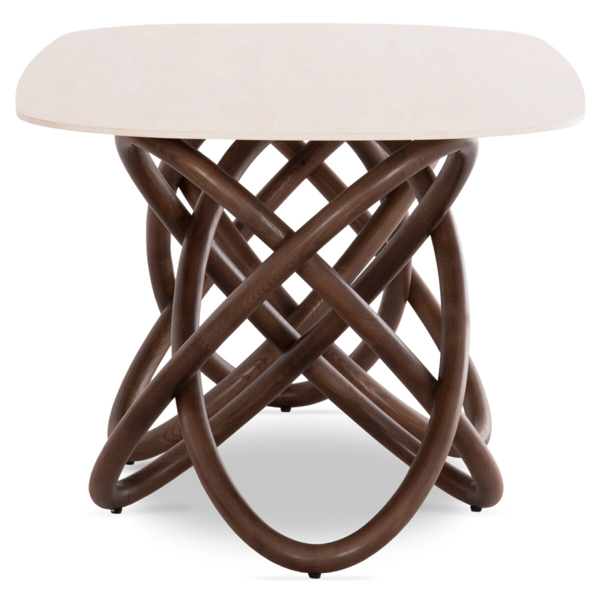 ΤΡΑΠΕΖΙ ORBITER SM18093.01 ΕΚΡΟΥ ΚΕΡΑΜΙΚΟ TOP-ΠΟΔΙΑ ΦΡΑΞΙΝΟΥ ΚΑΡΥΔΙ 200x100x76,5Υεκ - Image 3