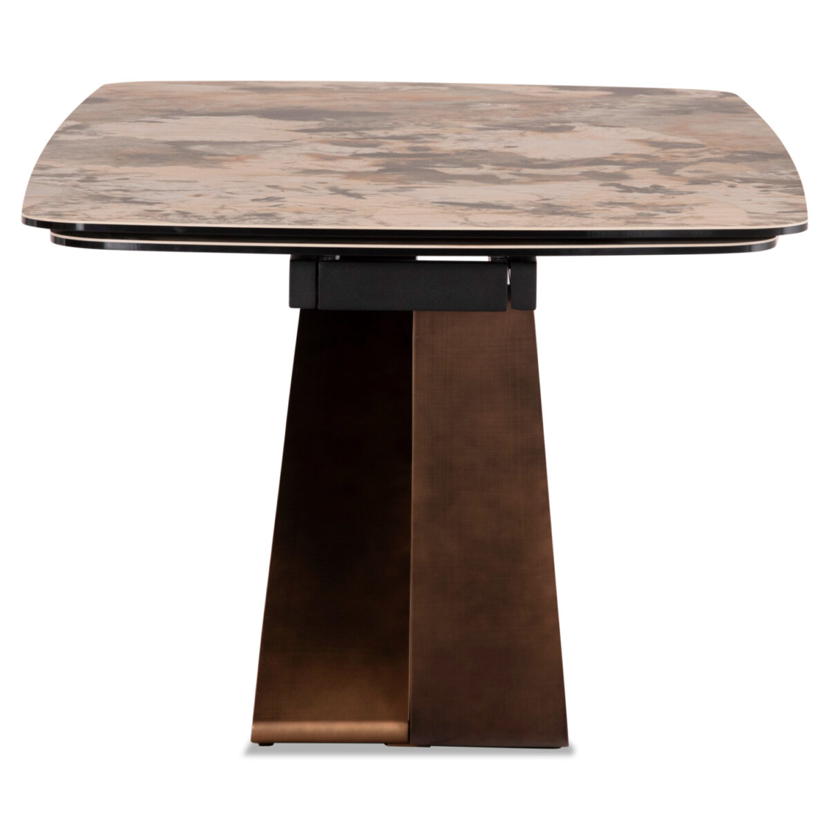 ΤΡΑΠΕΖΙ ΤΡΑΠΕΖΑΡΙΑΣ ΕΠΕΚΤΕΙΝΟΜΕΝΟ EMPIRE SM18094 ΚΕΡΑΜΙΚΟ-ΜΕΤΑΛΛΟ 200(50+50)x100x77Υ - Image 3