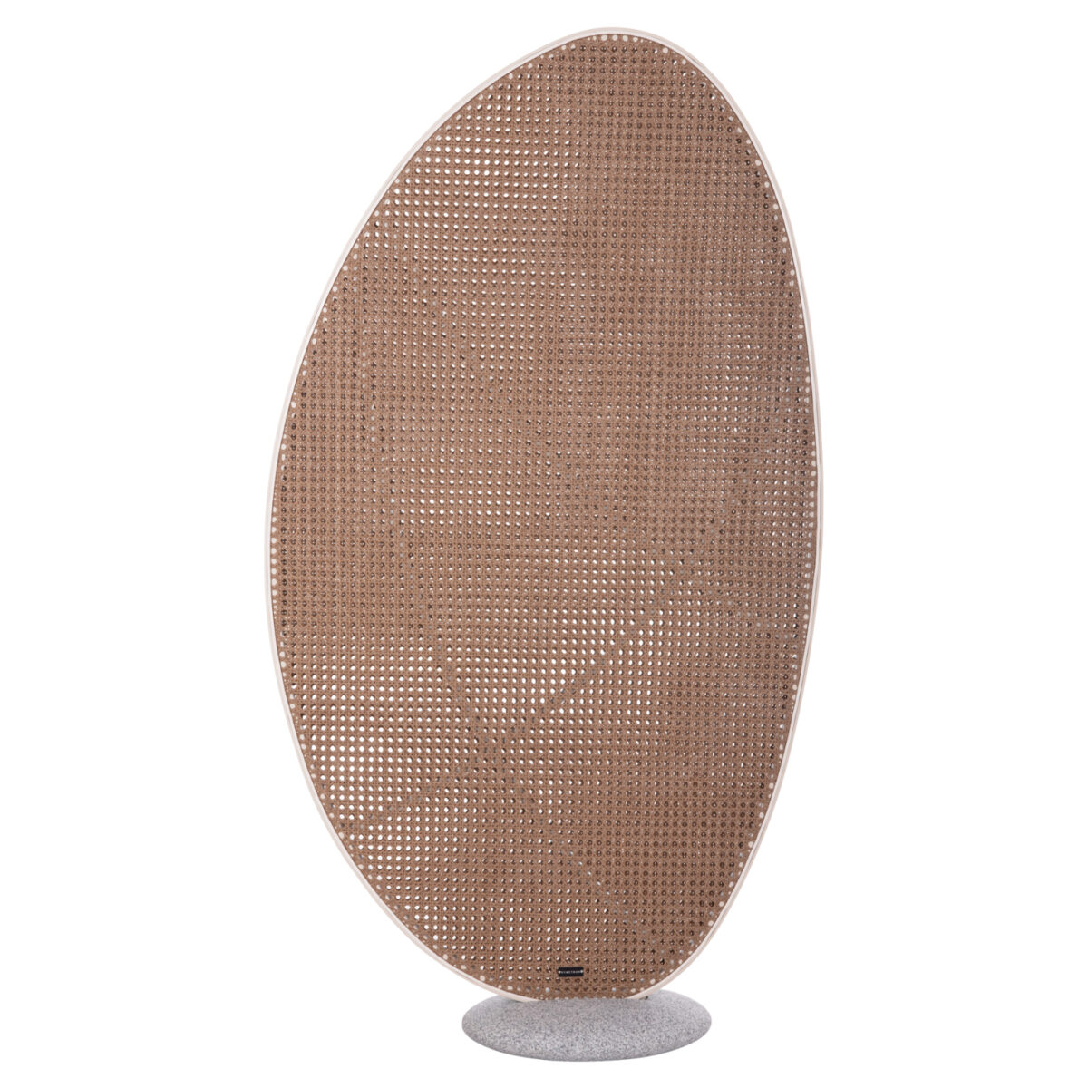 ΠΑΡΑΒΑΝ ΑΛΟΥΜΙΝΙΟΥ KOMORABI (S) SM6181.01 ΕΚΡΟΥ ΣΚΕΛΕΤΟΣ-WICKER ΜΠΕΖ 104,5x4x169Υεκ - Image 3