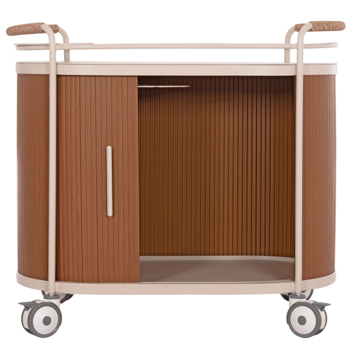 ΜΠΟΥΦΕΣ-ΤΡΟΛΛΕΥ ΜΕ ΡΟΔΑΚΙΑ DESTINY SM6321 ΑΛΟΥΜΙΝΙΟ ΕΚΡΟΥ-SINTERED STONE TOP 100x54x87Υ - Image 3