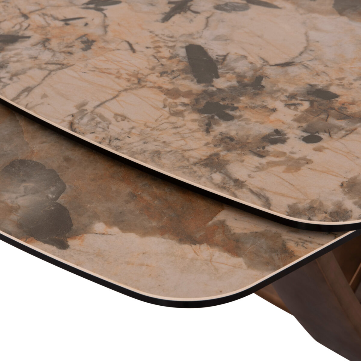 ΤΡΑΠΕΖΙ ΤΡΑΠΕΖΑΡΙΑΣ ΕΠΕΚΤΕΙΝΟΜΕΝΟ EMPIRE SM18094 ΚΕΡΑΜΙΚΟ-ΜΕΤΑΛΛΟ 200(50+50)x100x77Υ - Image 4