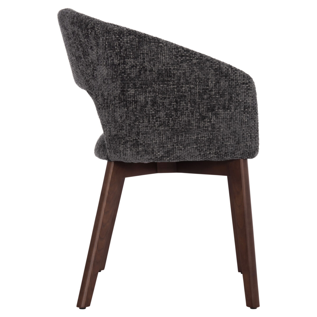 ΚΑΡΕΚΛΑ ΤΡΑΠΕΖΑΡΙΑΣ EMPIRE SM18103.01 ΥΦΑΣΜΑ ΣΚΟΥΡΟ ΓΚΡΙ-ΠΟΔΙΑ ΦΡΑΞΙΝΟΥ ΚΑΡΥΔΙ 55x56x78Υ - Image 4