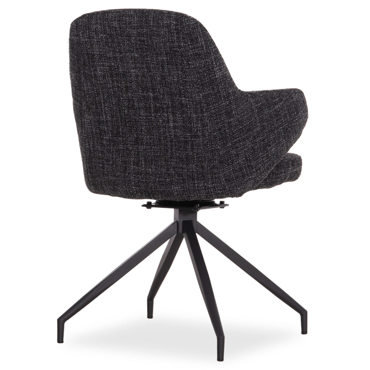 ΚΑΡΕΚΛΑ ΠΕΡΙΣΤΡΕΦΟΜΕΝΗ DOMINION SM18104 ΥΦΑΣΜΑ ΣΚΟΥΡΟ ΓΚΡΙ-ΜΕΤΑΛΛΟ 58x58x84Υεκ - Image 5