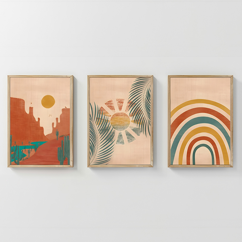 Πίνακας Delea  τρίπτυχος με ψηφιακή εκτύπωση και πλαίσιο 33x1.5x48εκ