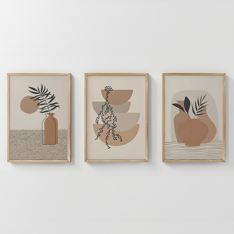 Πίνακας Derzy  τρίπτυχος με ψηφιακή εκτύπωση και πλαίσιο 33x1.5x48εκ