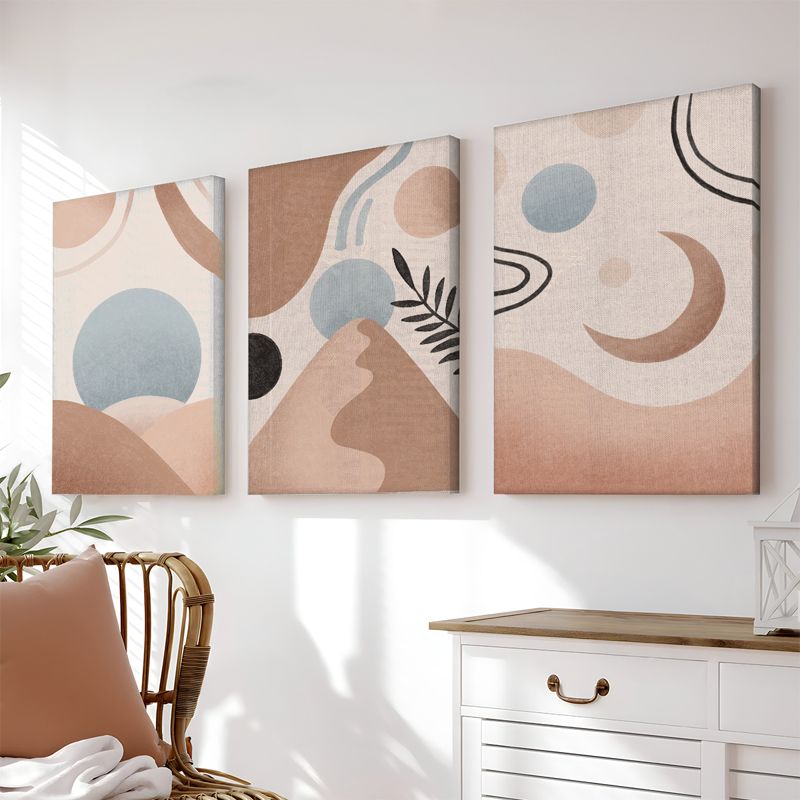 Πίνακας σε καμβά Leberto  τρίπτυχος με ψηφιακή εκτύπωση και πλαίσιο 50x2x70εκ