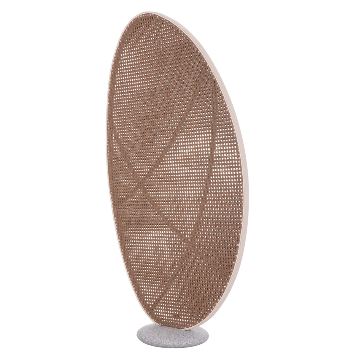 ΠΑΡΑΒΑΝ ΑΛΟΥΜΙΝΙΟΥ KOMORABI (L) SM6180.01 ΕΚΡΟΥ ΣΚΕΛΕΤΟΣ-WICKER ΜΠΕΖ 106,5x4x195,5Υεκ - Image 6