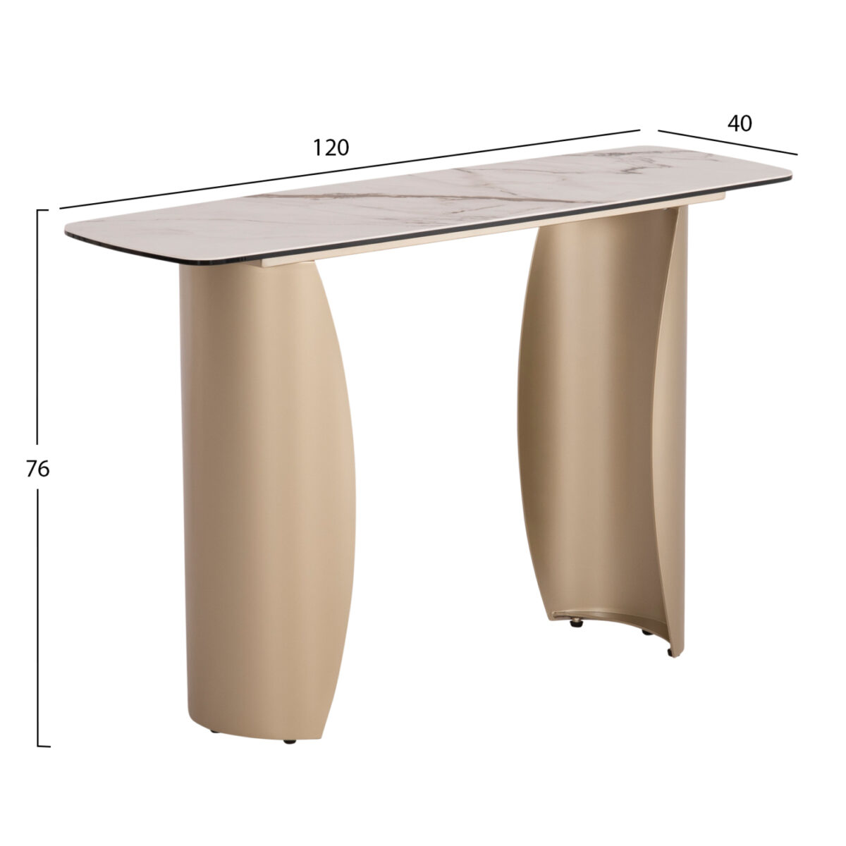 ΚΟΝΣΟΛΑ ΣΕΙΡΑ OBSESSION SM18088 ΚΕΡΑΜΙΚΟ TOP ΜΕ ΓΥΑΛΙ-ΜΕΤΑΛΛΟ ΣΑΜΠΑΝΙ 120x40x76Υεκ. - Image 7