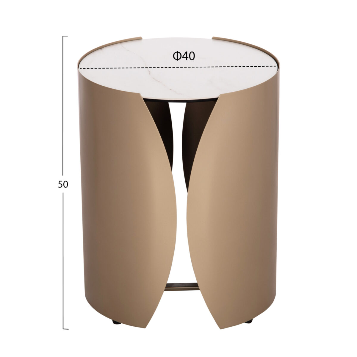 ΤΡΑΠΕΖΑΚΙ ΒΟΗΘΗΤΙΚΟ ΣΕΙΡΑ OBSESSION SM18090 ΚΕΡΑΜΙΚΟ TOP ΜΕ ΓΥΑΛΙ-ΜΕΤΑΛΛΟ Φ40x50Υεκ - Image 8