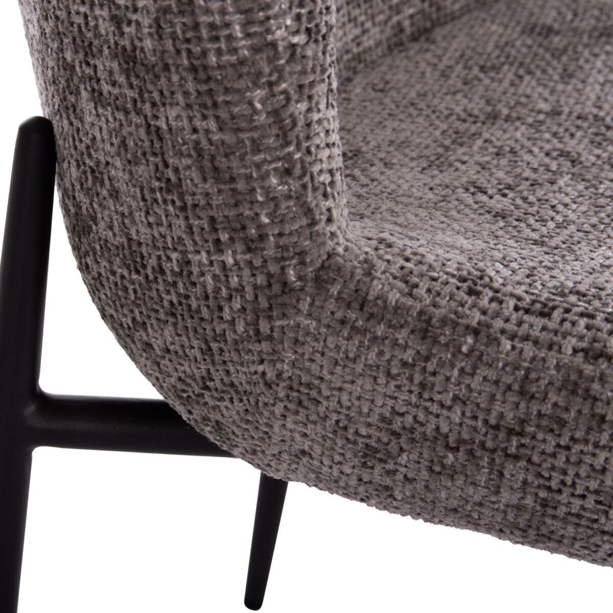 ΚΑΡΕΚΛΑ ΤΡΑΠΕΖΑΡΙΑΣ OBSESSION SM18101.02 ΓΚΡΙ ΥΦΑΣΜΑ-ΜΕΤΑΛΛΟ ΜΑΥΡΟ 52.5x63x79Υεκ - Image 8