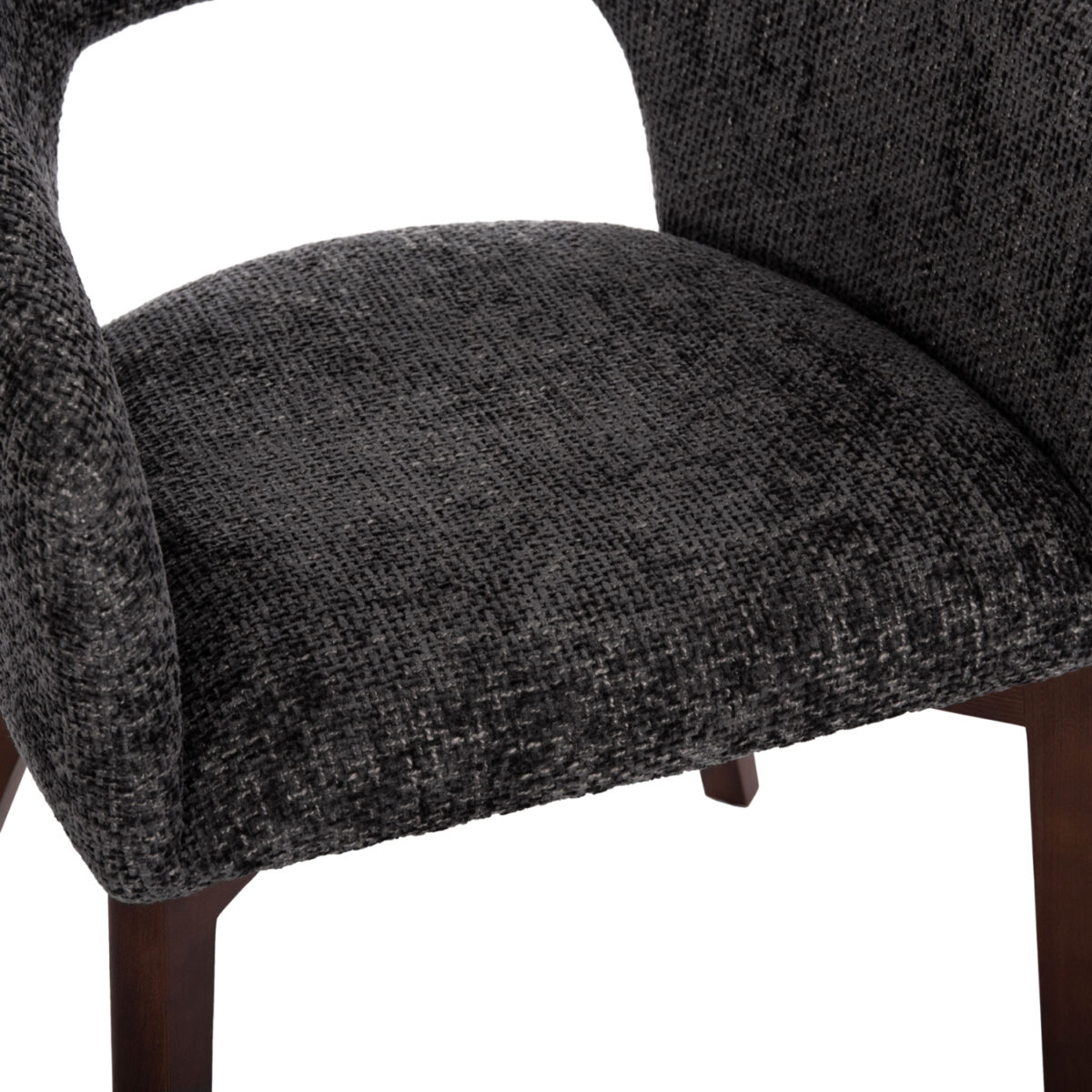 ΚΑΡΕΚΛΑ ΤΡΑΠΕΖΑΡΙΑΣ EMPIRE SM18103.01 ΥΦΑΣΜΑ ΣΚΟΥΡΟ ΓΚΡΙ-ΠΟΔΙΑ ΦΡΑΞΙΝΟΥ ΚΑΡΥΔΙ 55x56x78Υ - Image 8