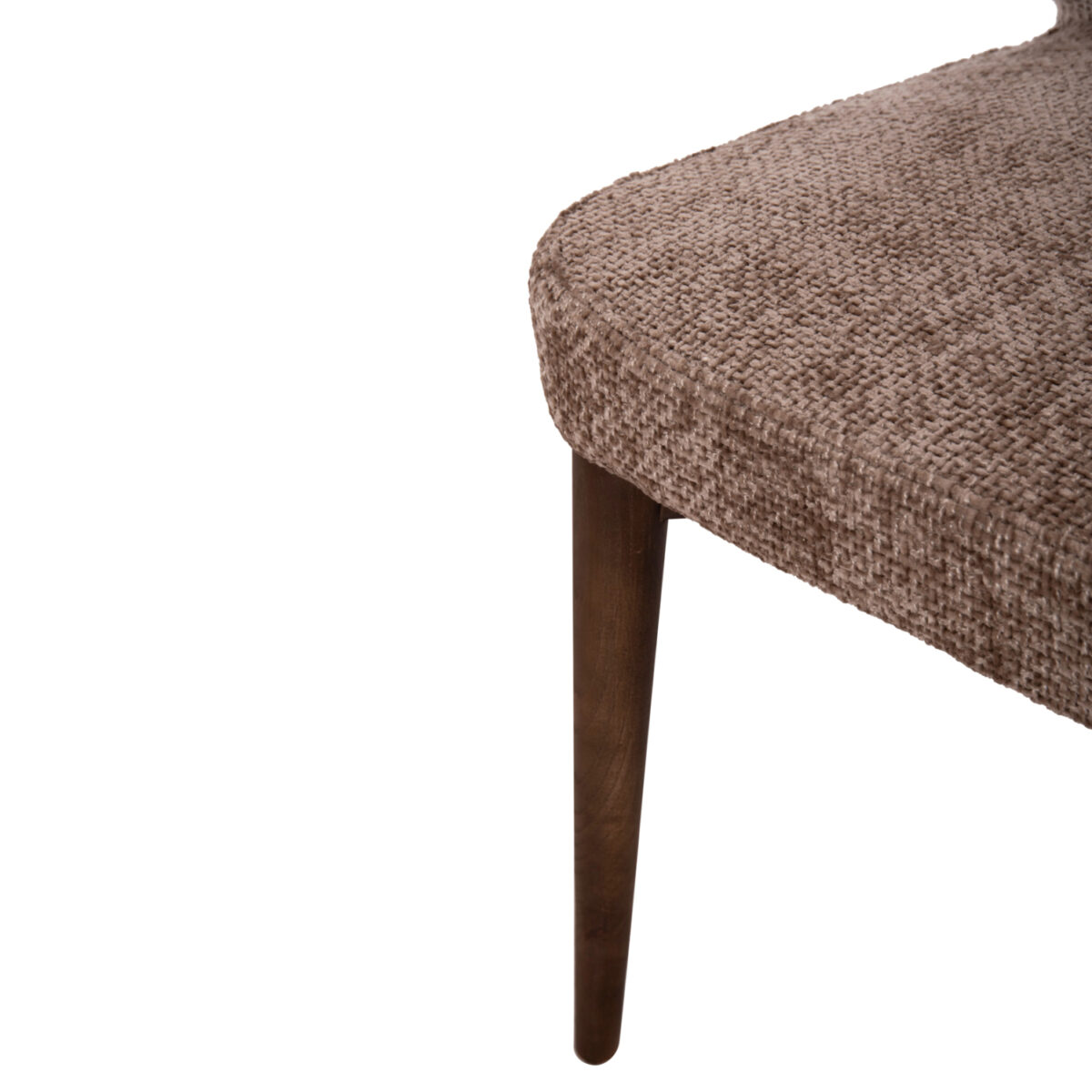 Καρέκλα Τραπεζαρίας Swaive SM18105.01 ύφασμα Καφέ-Πόδια Φράξινου 58x62x82Υεκ. - Image 9