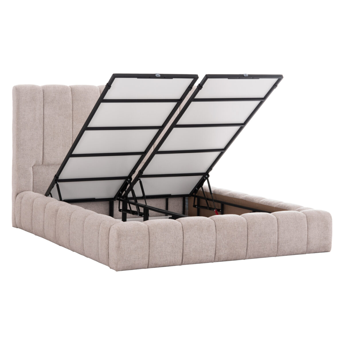 ΚΡΕΒΑΤΙ ΔΙΠΛΟ ΜΕ ΣΤΡΩΜΑ & ΑΠΟΘ.ΧΩΡΟ REMO HM21167 ΜΠΕΖ ΜΠΟΥΚΛΕ--ΓΙΑ 160x200εκ - Image 4