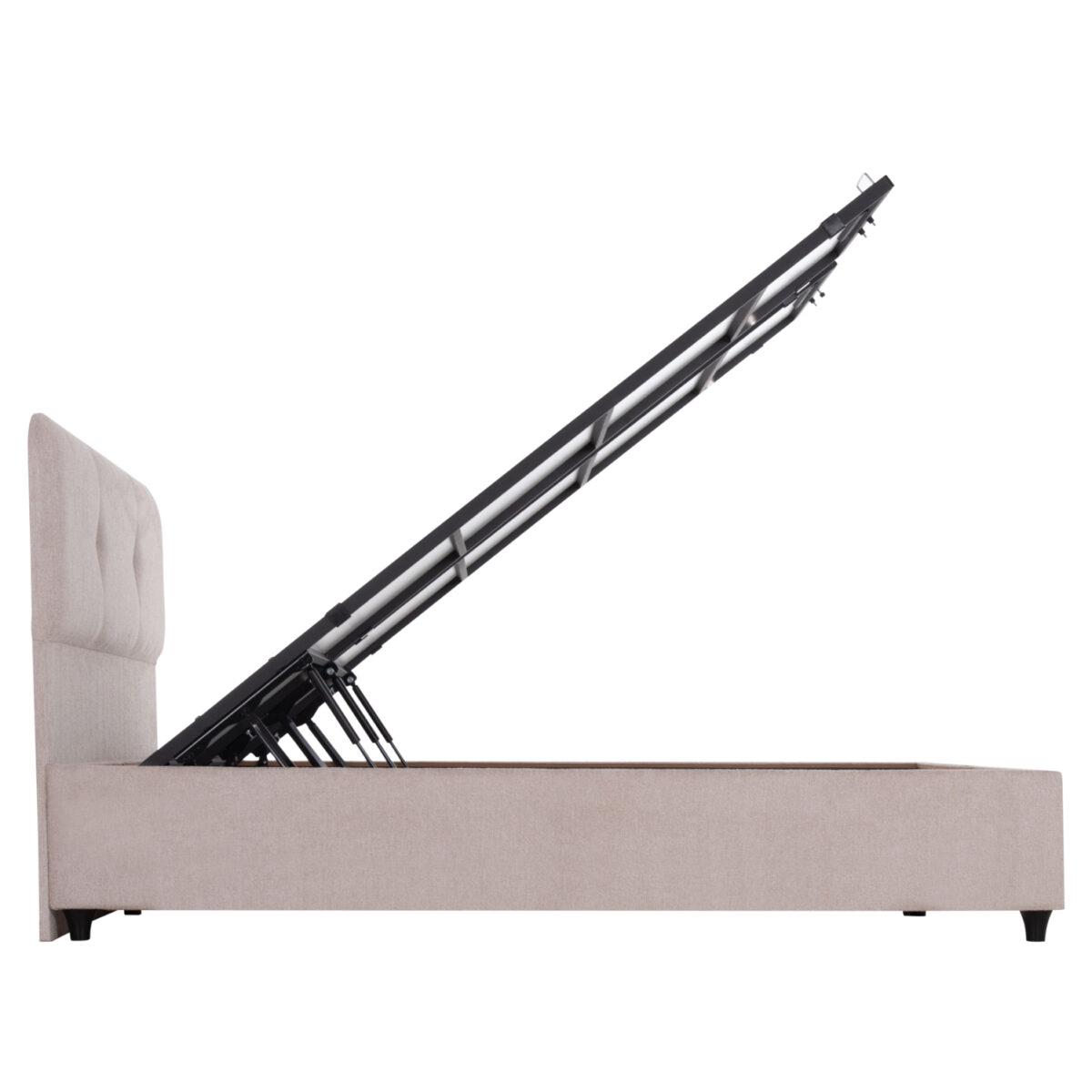 ΚΡΕΒΑΤΙ ΜΕ ΑΠΟΘ.ΧΩΡΟ DOLORES HM631.32 ΜΠΕΖ ΥΦΑΣΜΑ- ΓΙΑ ΣΤΡΩΜΑ 160x200εκ - Image 5