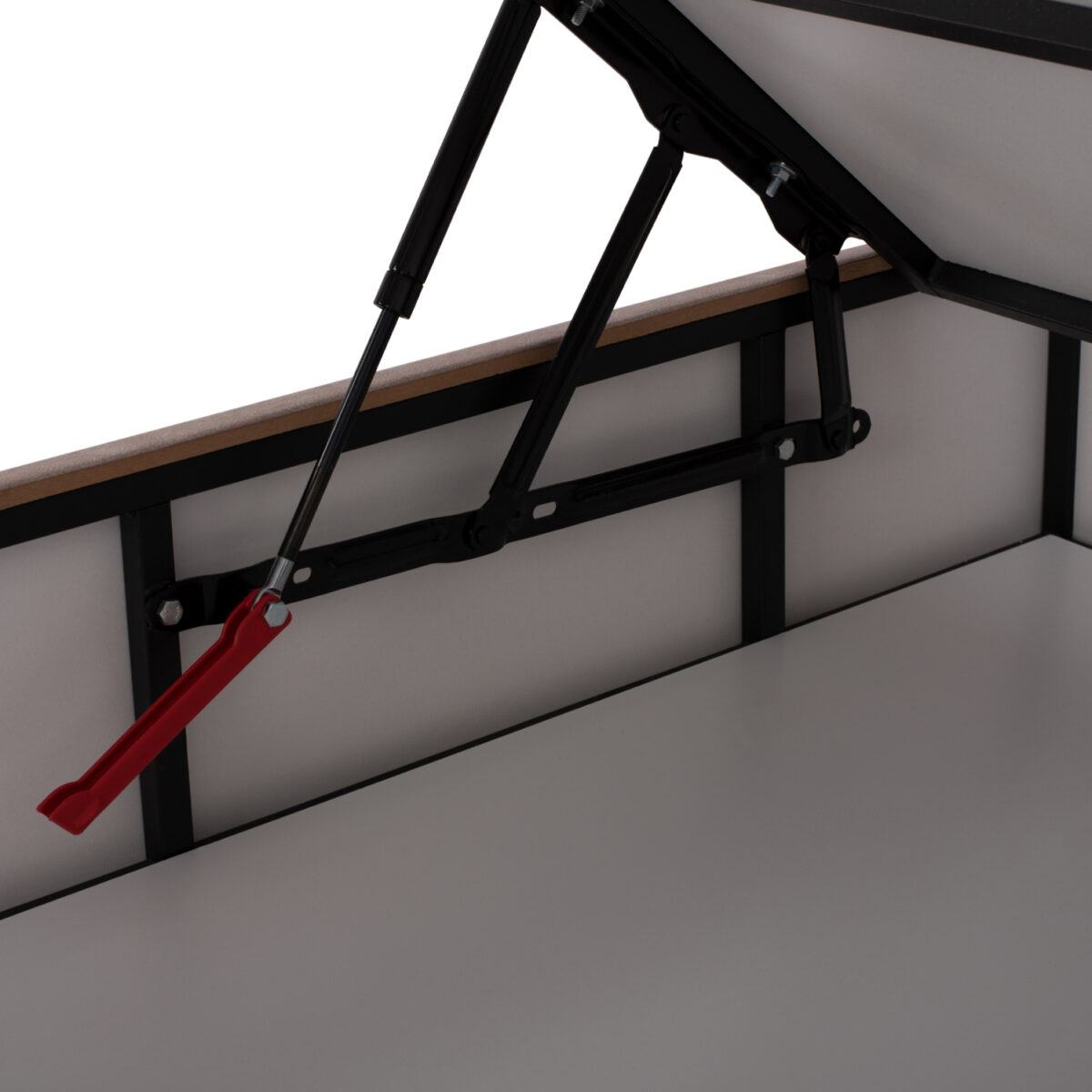 ΚΡΕΒΑΤΙ ΜΕ ΣΤΡΩΜΑ ΔΙΠΛΟ DOLORES HM21165 ΜΠΕΖ ΥΦΑΣΜΑ & ΑΠΟΘ.ΧΩΡΟΣ-ΓΙΑ 160x200εκ. - Image 9