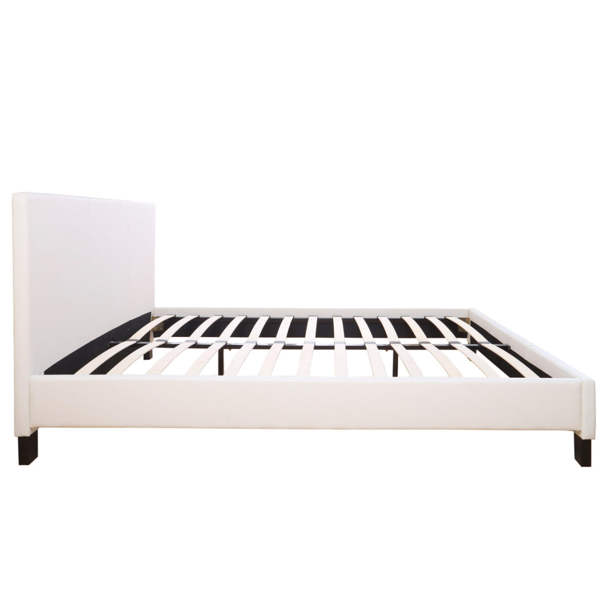 ΚΡΕΒΑΤΙ ΜΕ ΣΤΡΩΜΑ BECCA HM21283.01 ΛΕΥΚΟ PU--ΓΙΑ 150x200εκ - Image 5