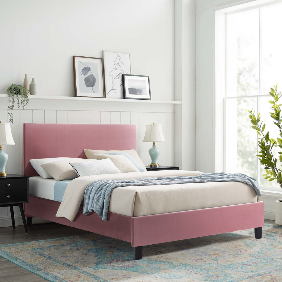 ΚΡΕΒΑΤΙ ΜΕ ΣΤΡΩΜΑ BECCA HM21283.05 ΣΑΠΙΟ ΜΗΛΟ ΒΕΛΟΥΔΟ--ΓΙΑ 150x200εκ - Image 2