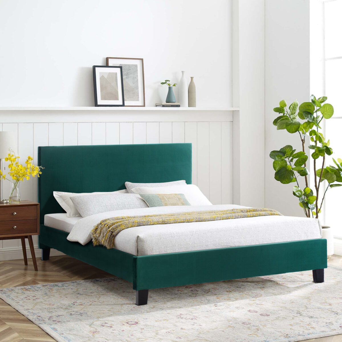 ΚΡΕΒΑΤΙ ΜΕ ΣΤΡΩΜΑ BECCA HM21283.06 ΚΥΠΑΡΙΣΣΙ ΒΕΛΟΥΔΟ--ΓΙΑ 150x200εκ - Image 2