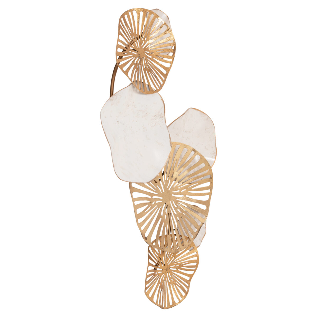 ΜΕΤΑΛΛΙΚΟ ΔΙΑΚΟΣΜΗΤΙΚΟ ΤΟΙΧΟΥ HM7177 ΧΡΥΣΟ ΛΕΥΚΟ 74x10x38Y εκ. - Image 7