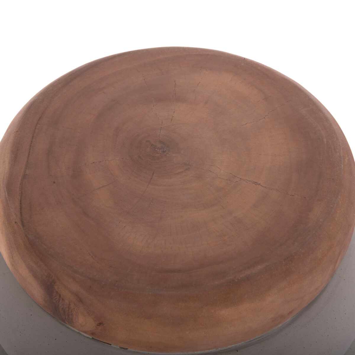 ΣΚΑΜΠΟ PUFFAT HM18172.03 FIBER CEMENT ΓΚΡΙ- ΞΥΛΟ TEAK TOP Φ45x46Υεκ. - Image 5