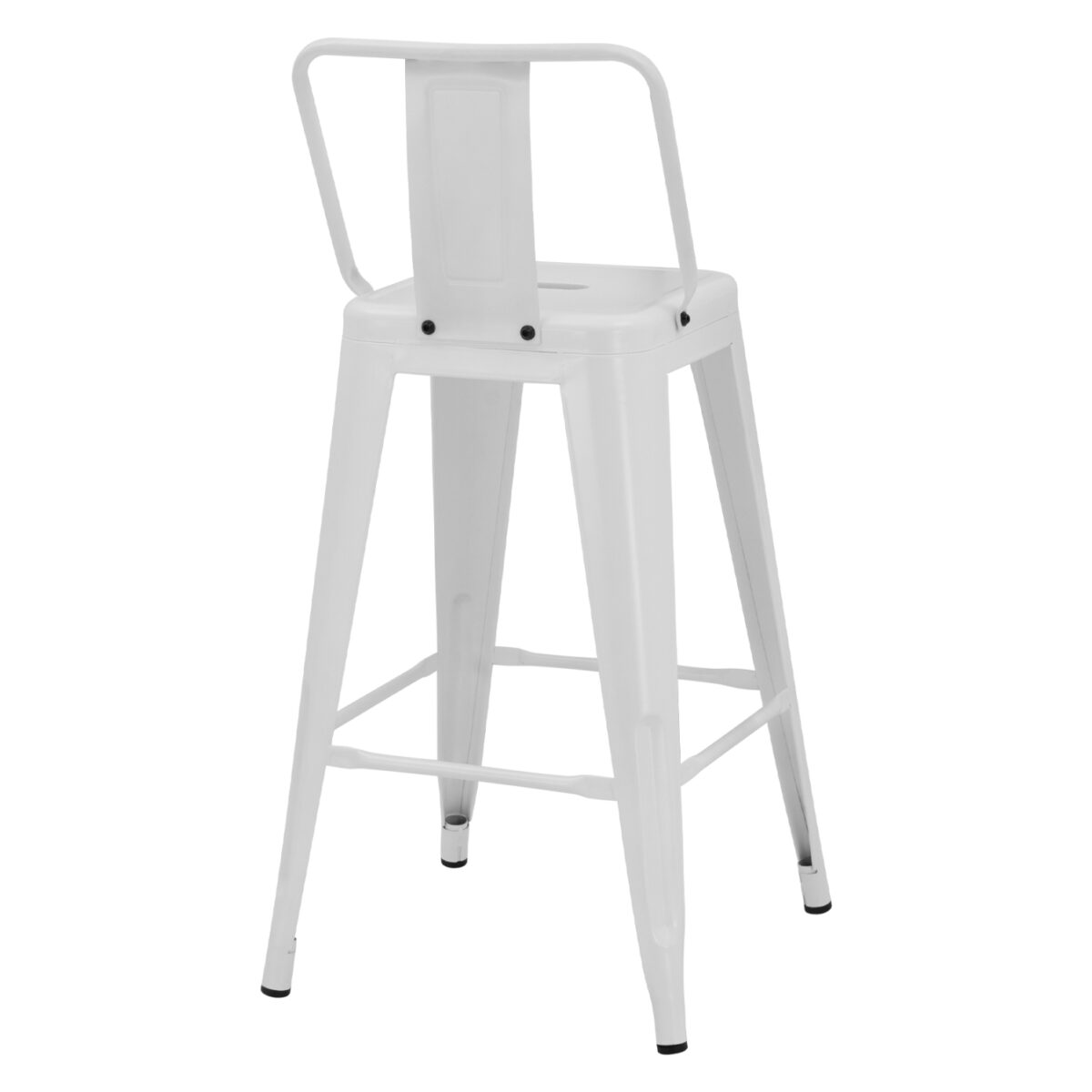 ΣΚΑΜΠΟ ΜΕΣΑΙΟΥ ΥΨΟΥΣ ΜΕΤΑΛΛΙΚΟ MELITA ΜΕ ΠΛΑΤΗ ΣΕ ΛΕΥΚΟ ΜΑΤ HM8574.31 42x42x89,5Υ εκ. - Image 5