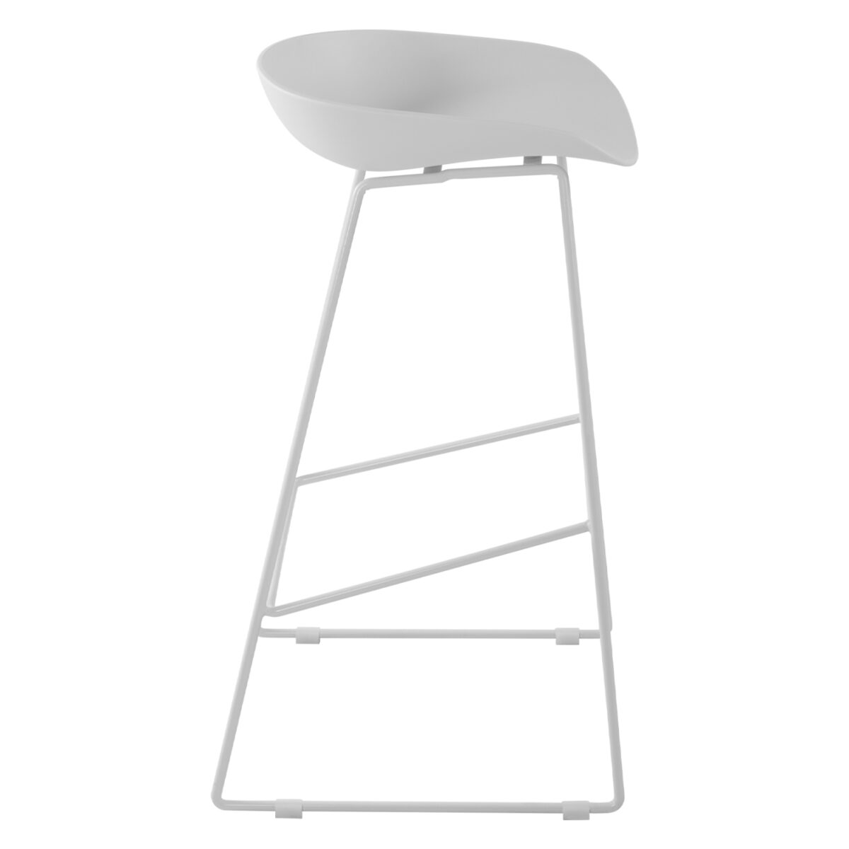 ΣΚΑΜΠΟ ΜΕΤΑΛΛΙΚΟ NAILA HM8450.01 ΜΕ ΚΑΘΙΣΜΑ PP ΛΕΥΚΟ 47x47x83 εκ. - Image 4