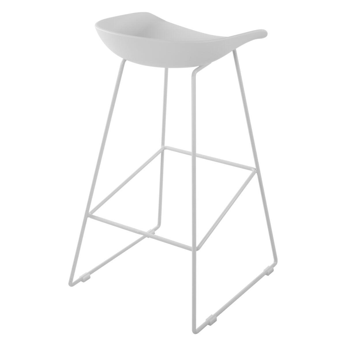 ΣΚΑΜΠΟ ΜΕΤΑΛΛΙΚΟ NAILA HM8450.01 ΜΕ ΚΑΘΙΣΜΑ PP ΛΕΥΚΟ 47x47x83 εκ. - Image 5