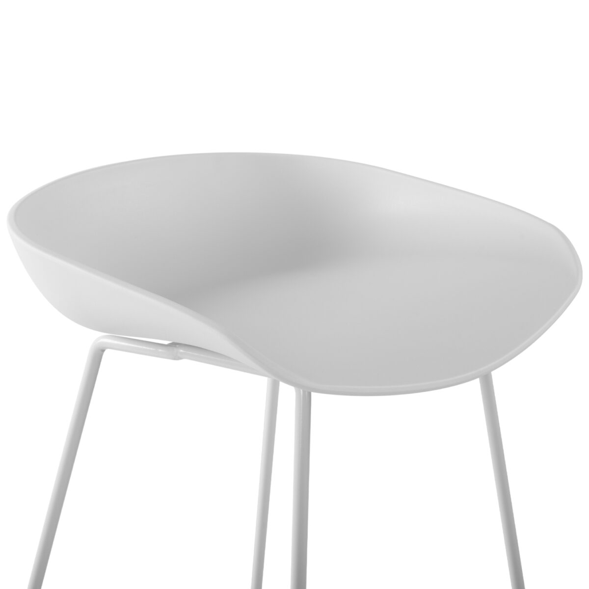 ΣΚΑΜΠΟ ΜΕΤΑΛΛΙΚΟ NAILA HM8450.01 ΜΕ ΚΑΘΙΣΜΑ PP ΛΕΥΚΟ 47x47x83 εκ. - Image 7