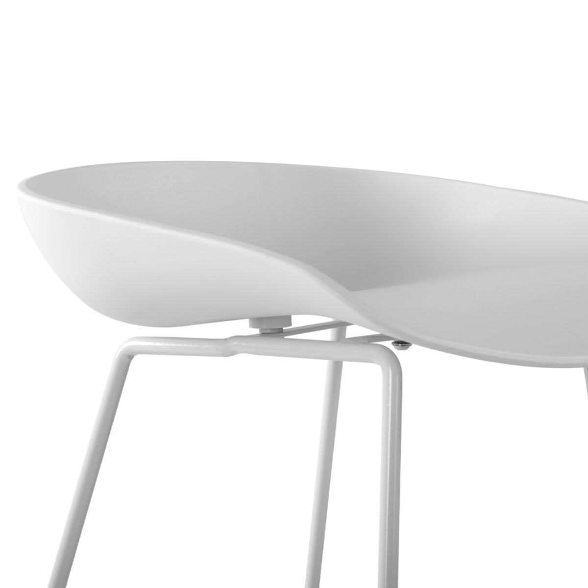 ΣΚΑΜΠΟ ΜΕΤΑΛΛΙΚΟ NAILA HM8450.01 ΜΕ ΚΑΘΙΣΜΑ PP ΛΕΥΚΟ 47x47x83 εκ. - Image 8