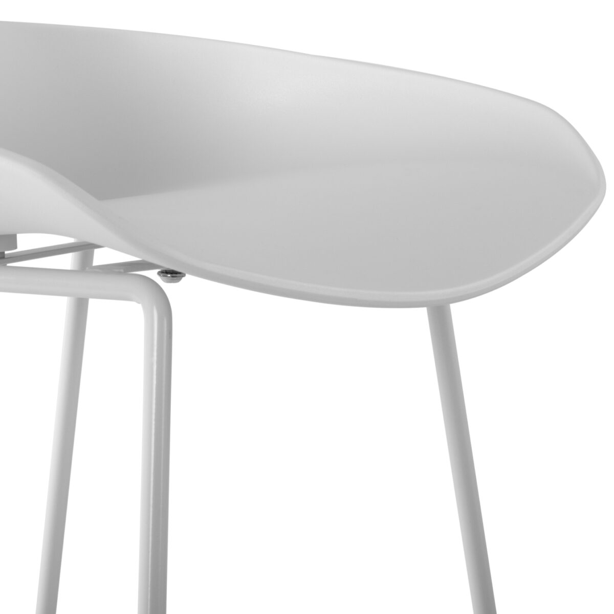 ΣΚΑΜΠΟ ΜΕΤΑΛΛΙΚΟ NAILA HM8450.01 ΜΕ ΚΑΘΙΣΜΑ PP ΛΕΥΚΟ 47x47x83 εκ. - Image 10